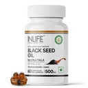 INLIFE Black Seed Oil Capsules 500mg, Kalonji Cold-Pressed, 60 Veg Capsules