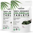 Bio Chlorella Tablets 400 Count | Hohe Potenz Superfood | Chlorophyll Pillen aus 100% reinen grünen Algen | Gebrochene Zellwand für maximale Absorption | Vegan, Kosher, Non-GMO | 4 Tabs pro Tag (2-Pack)