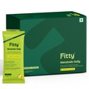 Fitty Metabolic Daily Prebiotic & Probiotic Sachets | 20 Billion CFU Synbiotic Formula with 7g Fiber Blend & 1000mg L-Carnitine | Gut Health, Digestion, Metabolism & Satiety Support | 15 Sachets