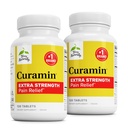 Terry Naturally Curamin Extra Strength - Curcumin & Boswellia für gesunde Zirkulation Unterstützung - Kurkuma Ergänzung zu Aid Gelenke, Muskel-Gesundheit & Endorphin Produktion - 120 Tabletten (Pack von 2)