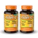 American Health Ester-C 500 mg mit Citrus Bioflavonoids - 120 Kapseln (Pack von 2) - 24-Stunden Immununterstützung - Non-GMO, Glutenfrei - 120 Gesamt Servierungen