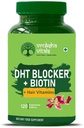 VRUKSHA VITALS DHT blocker with Biotin 120 tablets - Stinging Nettle Leaf Extract, Hair Vitamins B2, B3, B6, B9, B12, A, C, D, E, Iron Zinc Omega 3 Beta Sitosterol Bamboo Shoot-Hair Growth Skin Nails