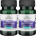 Swanson Iron (Ferrous Fumarate) - Mineralische Ergänzung Förderung der Energieunterstützung - Hochkonzentrierte Formelassistenten in der Sauerstoff-Lieferung & Fettsäure-Metabolismus 60 Sgels (2 Packung)