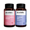 hk vitals Multivitamin Plus Women, 30 Tablets + Chelated Iron + Supplement