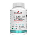Swisslife Forever Vitamin D3 & K2 as Mk7 Supplement | Immune Support | Promotes Bone and Heart Health Support | 120 Veg Tablets