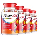 Health Ok Mankind Gummies, Multivitamin and Multimineral for Kids, Supports Normal Growth, Healthy Immune system and Brain Function, for 7-17-year-old, Bottle of 30 Gummies x Pack of 4