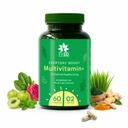 Herbal Multivitamin for Immunity, Energy, Brain & Mood, With Iron, Vitamin D3, A, B9 and C. Plant-Based Ayurvedic All Round Nutrition for Men and Women - 60 Capsules