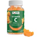 Vitamin C Gummi für Erwachsene - 250 mg Yummy Vitamin C Gummy - VIT C Gummis - Immununterstützungsergänzung -Orange Flavored Kosher, Halal, Glutenfrei (100 Zähler)