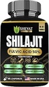 90 Shilajit Kapseln für Herren & Frauen 22000mg mit 50% Shilajit Fulvic Säure organische Himalayan natürliche Shilajit für Männer reine Shilajit Extrakt 85+Trace Mineralische Ergänzungen für Frauen Energie Boost-USA Made