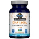 Garten des Lebens Dr. Formuliert DHA 1000mg Fischöl - Lemon, Einmal täglich 1000mg DHA + DPA in Triglycerid Form, Single Source Omega 3 Supplement für Ultimatives Auge, Gehirn & Herz Gesundheit, 30 Softgels