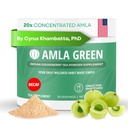 Amla Powder & Decaf Green Tea Superfood Supplement, 20x Ultra Concentrated Amla, Antioxidante Unterstützung, Hergestellt mit Oolong Tee und indischen Gänsebeeren, Bio, Vegan, Decaf, 30 Servierungen