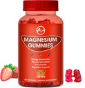 Magnesiumgummis 100mg hohe Festigkeit - fruchtige Aromen Gummy Bear, Gesunde Mineralergänzungsmittel fördert Muskel, Energie & Verdauung