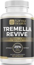 Tremella Mushroom Pulver Kapseln - Komprimierte weiße Schnee Pilz-Pulver Ergänzung - 25% Beta Glucan Inhalt, Vegan & GMO kostenlos.