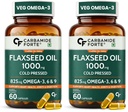 Carbamide Forte Flaxseed Oil Capsules – 1000mg Cold Pressed | Omega 3 Vegetarian Capsules | Flax Seed Oil with Omega 3, 6 & 9 | No Fishy Burps | Supports Heart Health, Joints & Digestion - 60 Capsules