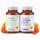 Omega 3679 & Omega 7 Prevents Blood Sugar Spikes & Supports Healthy Weight Management Whole-body Wellness 100% Vegan Sea Buckthorn Oil Capsules | Combo Pack of 2 | 60 Capsules – 500MG Each
