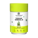 NUTRI HERBS Vegan Omega 3 Supplement (800mg) – Plant-Based Algae DHA & EPA Capsules for Joint Support - 60 Capsules for men & women