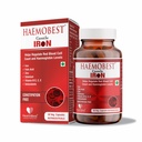 HealthBest Haemobest Iron Supplement | Iron, Folic Acid, Zinc & B12 for Hemoglobin Support, Energy & Immunity | For Men & Women - 30 Capsules