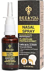 BEE und Sie Propolis Nasenspray, 100% reine Propolis Extrakt, Sinus & Congestion Relief, Natürliche Dekongestant, Allergy-Unterstützung, Nasal Moisturizing Spray | 1 fl oz