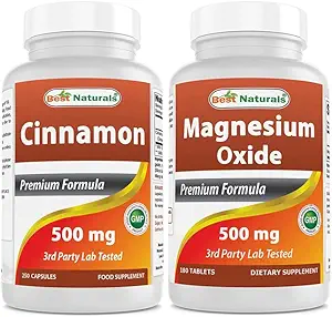 Best Naturals Cinnamon 500 mg & Magnesiumoxid 500 mg