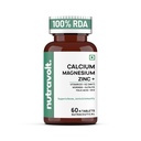 Calcium Magnesium Zinc Tablets with Vitamin D3 & K2 (MK7), Moringa, Alfalfa, Folic Acid & B12 | Bone, Joint & Immunity Support | 60 Tablets