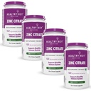 HealthyHey Nutrition Zinc Citrate, Supports Immune and Immunity - 120 Veg Capsules - Pack of 4