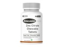 Zincasin Forte (LeeWell) Zinc Citrate Chewable Candy | Zinc Supplement for Immune Support, Skin Health, Hair & Nail Maintenance, Antioxidant & Normal Metabolism Support | Daily Zinc Supplements - 90 Count