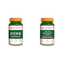 Pure Nutrition Iodine (140 mcg), 120 Veg Capsules | Thyroid Support Supplement for Men & Women | B | Pure Nutrition Chelated Magnesium Glycinate With Citrate & Oxide Supplement | Triple Magnesium Com