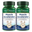 Reinheit Produkte Muskelbeschleuniger 650 mg patentiert & Klinisch getestet Muskelbeschleuniger Mischung aus Ayurvedischen Kräuterextrakten fördert Stärke, Ausdauer + Muskelwachstum - 60 Veg Caps (2)