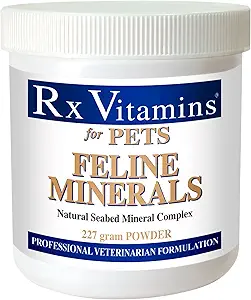 Rx Vitamine Feline Mineralstoffe - Mineralpulver mit Calcium, Magnesium, Kalium, & Taurine für Katzen - Cat Dental Care Plus Immununterstützung - 8 oz