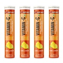 Vitamin C with Zinc & Amla Extract – Lemon Flavor Effervescent Tablets for Immunity & Collagen Support – Healthy Skin, Hair & Nails – Multivitamin Supplement (Pack of 4, 60 Tablets)