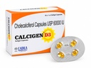 Calcigen D3 60000 IU Cholecalciferol Softgel Capsules | Vitamin D3 Supplement for Bone & Teeth Health, Calcium Absorption, Immunity & Muscle Function | 5 x 1 x 4 Softgels (once a week)