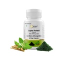 Protein Capsules Super Protein with Spirulina & Ashwagandha for Natural Energy and Strength Support, Protein Supplement & Protein Tablets – 60 Vegetarian Capsules