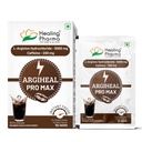 Healing Pharma - Argiheal Pro Max Caffeine 200mg + L-Arginine 5g Powder Sachets | Instant Energy & Focus Drink Mix | Coffee Flavour | No Added Sugar | With Stevia | Pre-Workout Supplement for Men & Women | Pack of 10 Sachets (10g each)