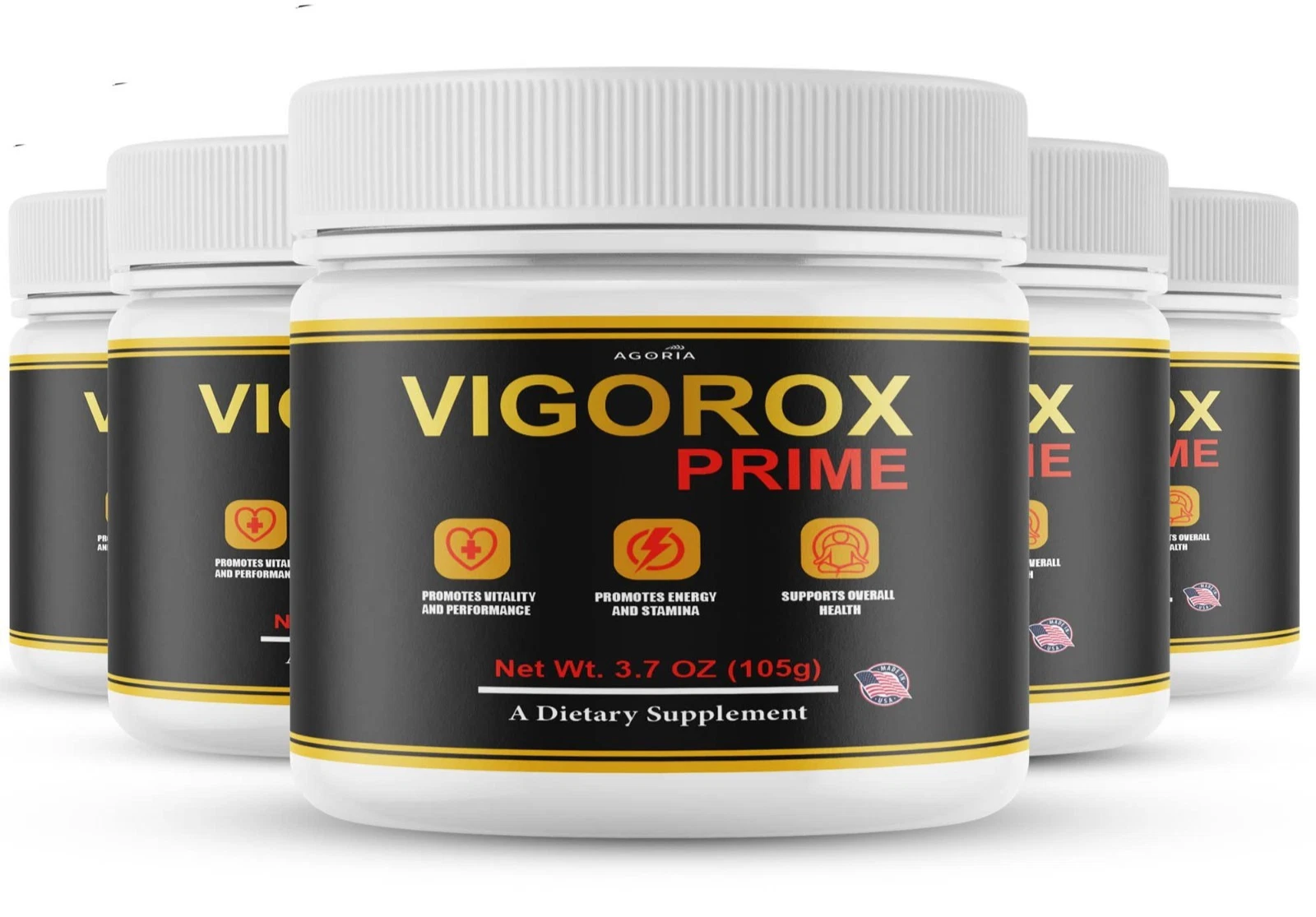 (5 Pack) Vigorox Prime Max Performance Supplement, VigoroxPrime Powder