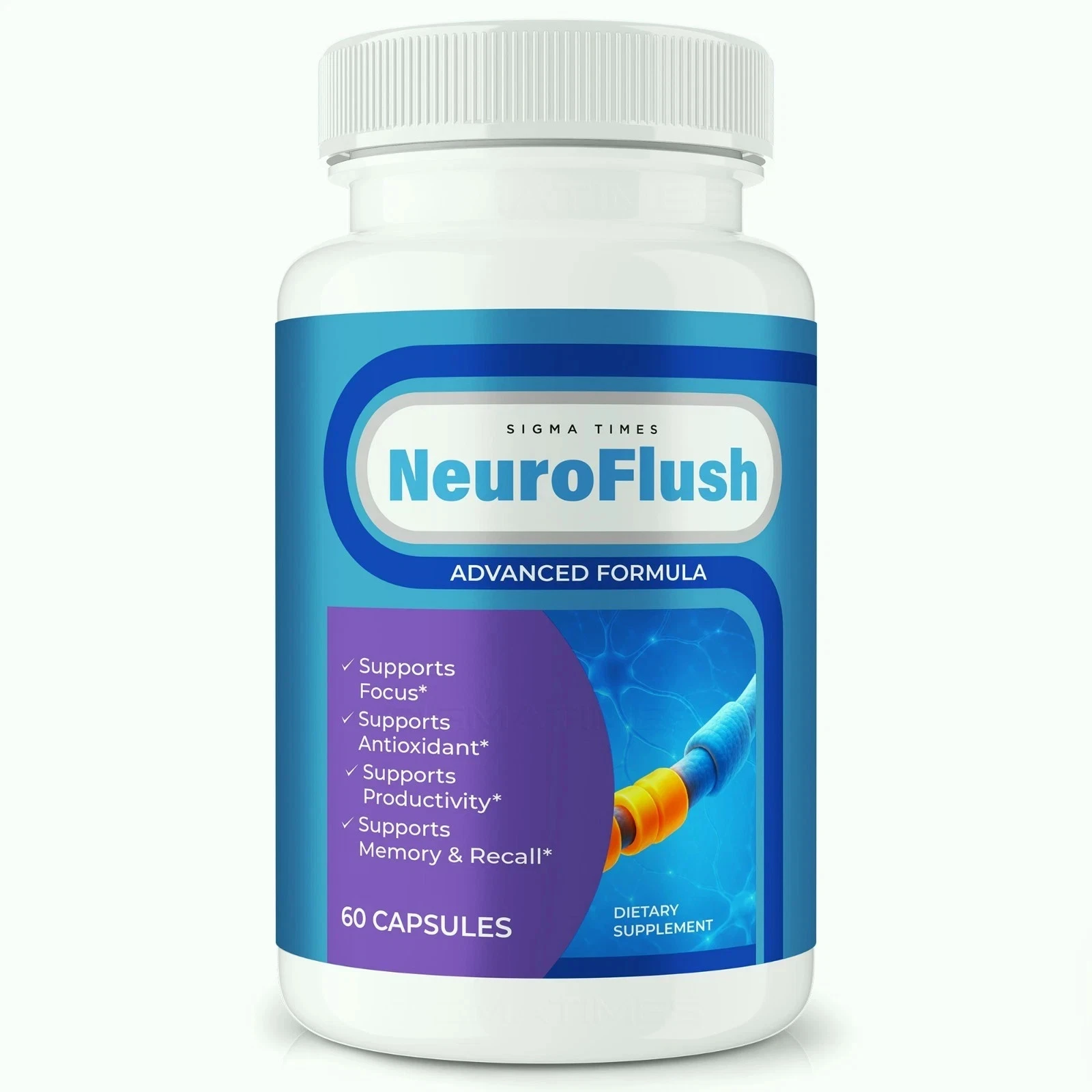Neuro Flush Capsules NeuroFlush Advanced Formula for Brain Health 60 Caps Pack 1