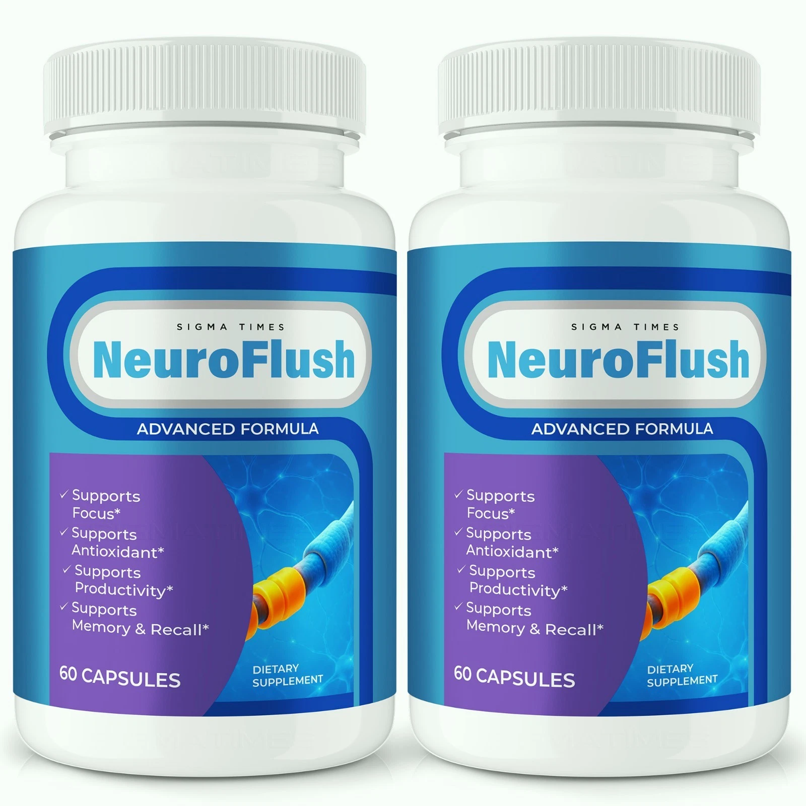 Neuro Flush Capsules, NeuroFlush Advanced Formula for Brain Health - 2 Pack