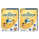 Nangrow Nutritious Milk Drink Powder For Growing Children Toddler Aged 2-6 Years | Contains DHA | Rich In Protein & Vital Nutrients | Creamy Vanilla Flavor, 400g, BIB Pack (Pack of 2)