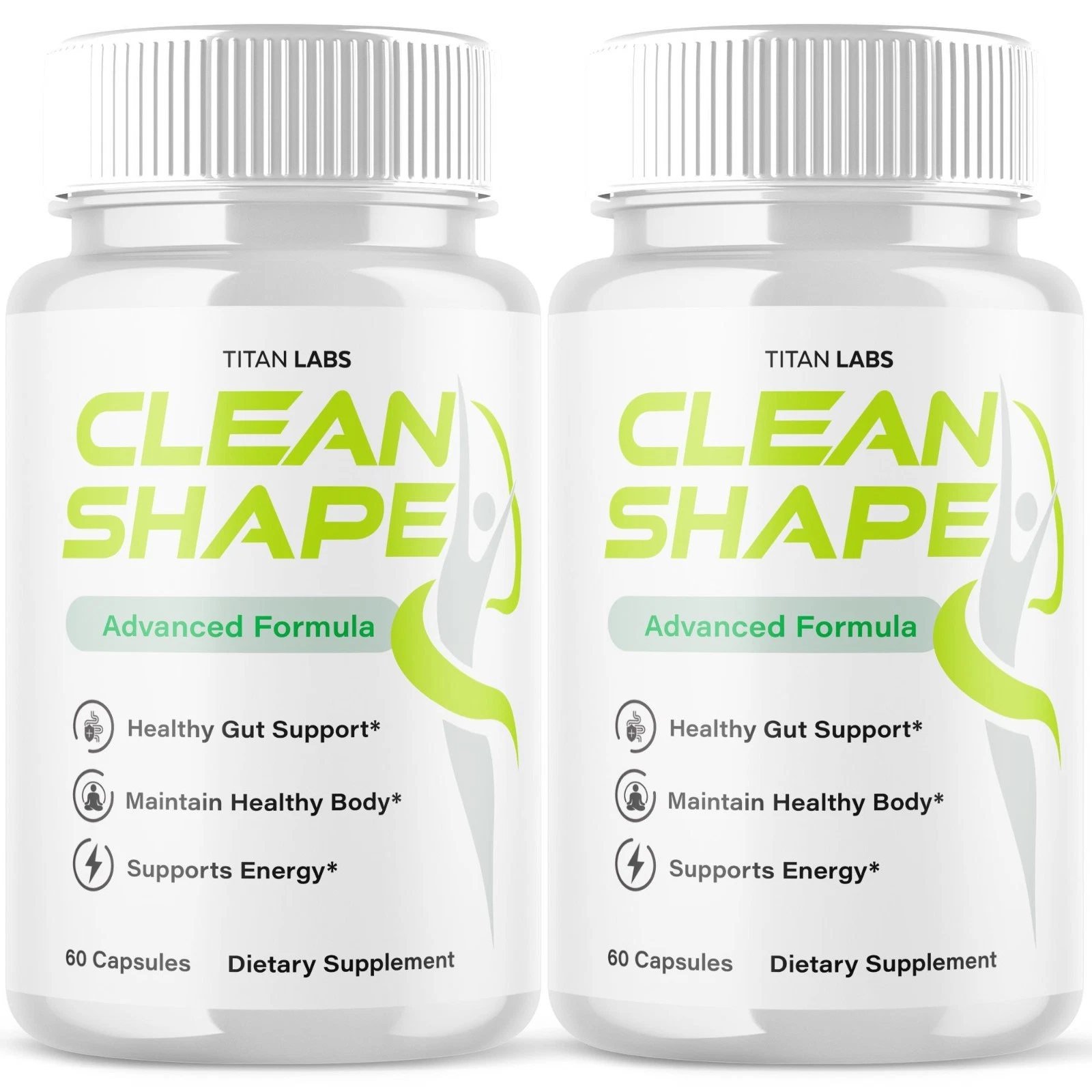 (2 Pack) Clean Shape Advanced Energy & Fitness Support CleanShape 120 Capsules