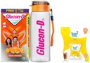 Glucon-D Tangy Orange Glucose Powder, 1Kg & Sugar Free Gold, 500 Pellets
