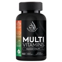 Halal Complete Multivitamin Kapseln für Erwachsene Männer & Frauen | 42 Frucht- und Gemüsemischung mit Eisen, Zink, CoQ10, Folsäure und Vitamin A, B1, B3, B6, B12, C, D3, E | 60 Zähler