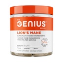 Genius Brand Genius Lion's Mane - Pflanzenbasierte Ergänzung für Memory, Focus & Mood Support - Organic & Non-GMO - 120 Veggie Kapseln