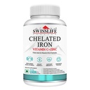 Swisslife Forever Chelated Iron Tablets for Hemoglobin & Energy | With Vitamin C, Zinc, Folic Acid & B12 | High Absorption Iron Supplement for Women & Men | Anemia Support | 100 Tablets