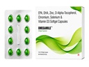 Omega 3 Softgel Capsules with EPA, DHA, Zinc, D-Alpha-Tocopherol, Chromium, Selenium and Vitamin D3 for Adult Male and Female