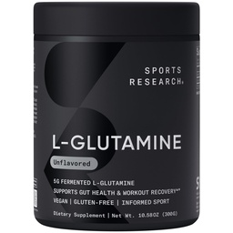 Sport Research® L-Glutamin - Workout Recovery, Immun Health & Gut Health Support - 5 G Per Serving - 10.58 Oz