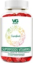 VITA GLOBE Superfood Gummy Vitamine – Immun-Gesundheit & Antioxidante Unterstützung – Tägliche Wellness-Gummi für Erwachsene & Kinder – Vegan, Non-GMO, Gluten Free Superfood Supplement – 60 Count