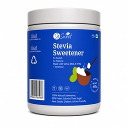 So Sweet Stevia Sugar Free Natural Sweetener - 400gm, Diabetic Friendly, Perfect for Baking, Cooking, 100% Natural