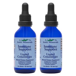 Eidon Ionic Minerals Immun Support Supplement Liquid Concentrate - Mineral Drops mit Zink, Selen, Support & Maintain Immunsystem, Bioverfügbar, keine Konservierungsstoffe - 2 oz (Pack von 2)