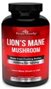 Bio Lions Mane Mushroom Capsules - 1800mg Strongest Lion's Mane Mushroom Supplement - Non-GMO Lions Mane Extract Powder - Nootropic Brain Supplement - Brain & Immununterstützung - 90 Vegetarische Caps