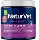 NaturVet Kalzium-Phosphor für Hunde, unterstützt starke und gesunde Knochen, mit essentiellen Mineralien und Vitamin D, keine Farbe, 16 Oz