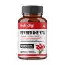Berberine 97% from Berberis Aristata | 500 mg Berberine HCl | High Purity Berberine Supplement | Supports Healthy Blood Sugar & Cholesterol Metabolism | 60 Veg Capsules